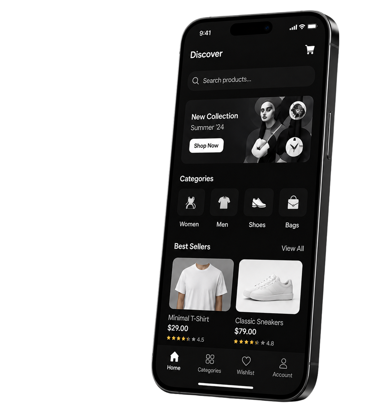 Retail shopping app screenshot