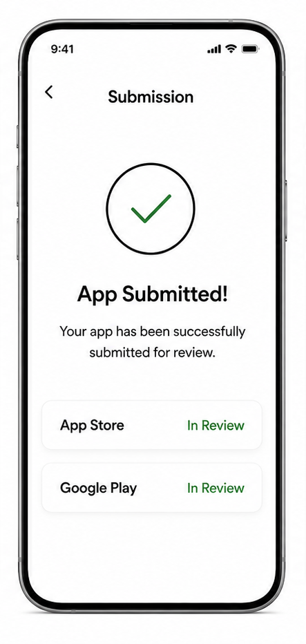 Store submission screen